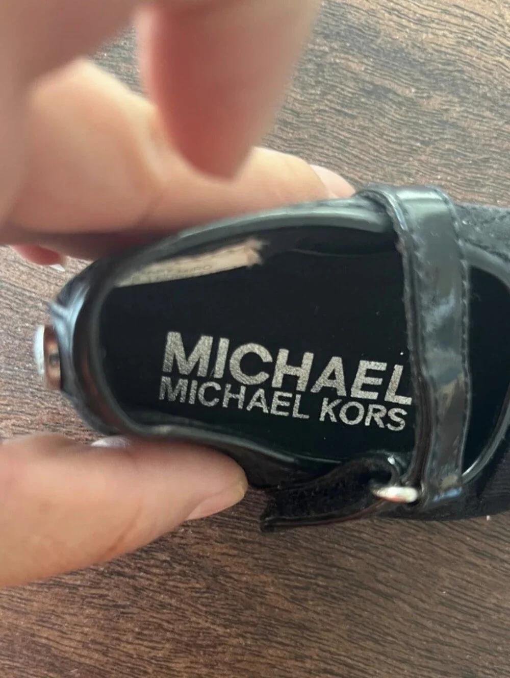Michael Kors Black Baby Girl Bow Mary Jane Shoes